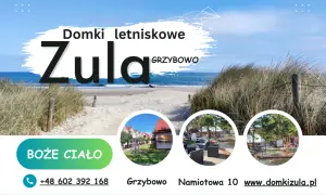 Domki letniskowe Zula w Grzybowie nad morzem. Piękna plaża, wydmy i wypoczynek.