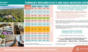 Turnusy rehabilitacyjne nad morzem prywatnie w Leśnej Polanie. Cennik 2026, pakiety, zabiegi, pokoje i rezerwacja.