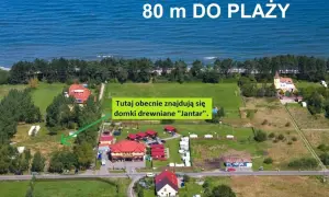 Gąski domki przy plaży, 80 m do morza. Drewniane domki "Jantar" czekają na gości.