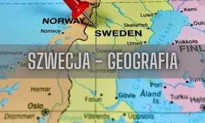 Mapa pokazuje Szwecję, Norwegię i Finlandię. Czerwony pinezka zaznacza Szwecję, sugerując pytanie: czy Szwecja ma dostęp do Morza Północnego?