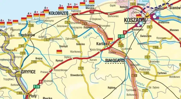 Ile km do Mielna? Sprawdź najkrótsze trasy i odległości z miast