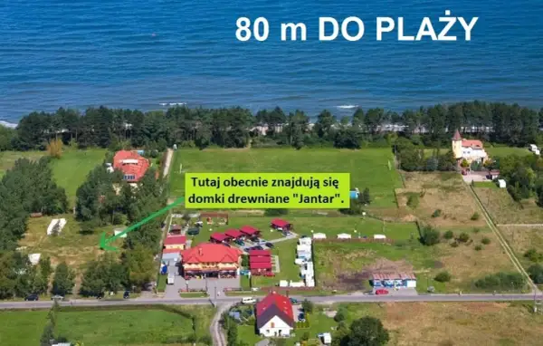 Gąski domki przy plaży, 80 m do morza. Drewniane domki "Jantar" czekają na gości.